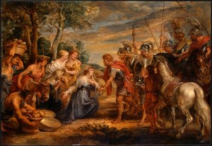 The Meeting of David and Abigail by Oil Painting Reproduction