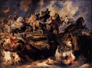 Battle of the Amazons by Oil Painting Reproduction