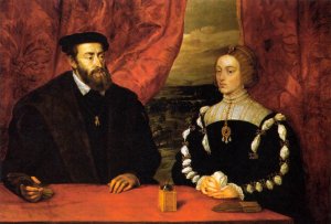 Charles V and the Empress Isabella by Oil Painting Reproduction