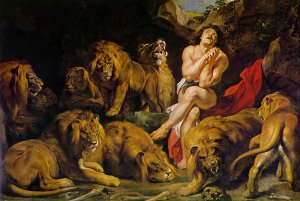 Daniel in the Lion's Den by Oil Painting Reproduction