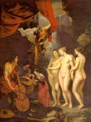 Education of Marie de Medici by Oil Painting Reproduction