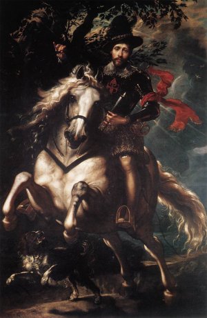 Equestrian Portrait of Giancarlo Doria by Oil Painting Reproduction