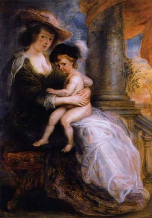 Helena Fourment with her Son Francis by Oil Painting Reproduction