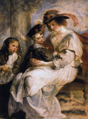 Helene Fourment with Her Children, Clara, Johanna and Frans by Oil Painting Reproduction