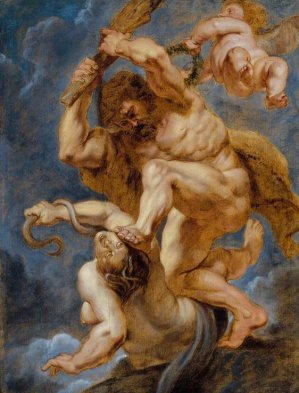 Hercules as Heroic Virtue Overcoming Discord by Oil Painting Reproduction