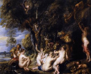 Nymphs and Satyrs by Oil Painting Reproduction