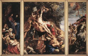 Raising of the Cross by Oil Painting Reproduction