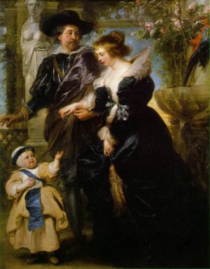 Rubens, His Wife Helena Fourment, and Their Son Peter Paul by Oil Painting Reproduction