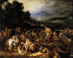 The Battle of the Amazons by Oil Painting Reproduction